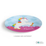 Cute Rainbow Pony Personalized Girls Plate