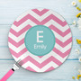 Chevron Pink And Aqua Kids Plates