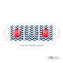 Chevron Navy And Red Kids Plates