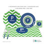 Chevron Green And Blue Kids Plates