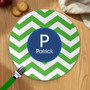 Chevron Green And Blue Kids Plates