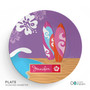 Surfing The Waves Custom Plate for Girls