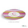 Pastel Stripes Custom Plate for Girls