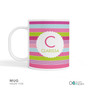 Pastel Stripes Custom Plate for Girls