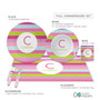 Pastel Stripes Custom Plate for Girls
