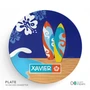 Surf the Waves Blue Kids Plates