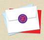 Hanging Ornaments Purple Christmas Address Labels