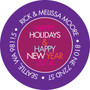 Hanging Ornaments Purple Christmas Address Labels
