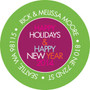 Hanging Ornaments Green Christmas Address Labels