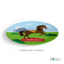 Cute Race Horse Kids Plate