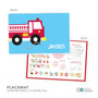 Cool Fire Truck Kids Plate