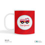 Cute Little Fire Truck Kids Plate