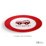 Cute Little Fire Truck Kids Plate