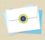 Falling Snowflakes Blue Christmas Address Labels