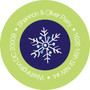 Falling Snowflakes Blue Christmas Address Labels