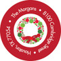Whimsical Wreath Christmas Address Labels