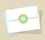 Modern Circles Blue Christmas Address Labels