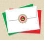 Xmas Fancy Ribbon Christmas Address Labels