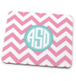 Pink chevron & initials Mouse Pad