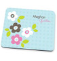 Preppy Flowers Blue Mouse Pad