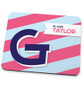 Double Initial Stripes blue Mouse Pad