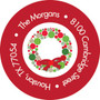 Bright Xmas Wreath Christmas Address Labels