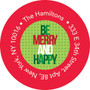 Be Merry And Happy Christmas Address Labels