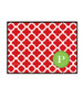 Elegance in Red Quatrefoil Doormat