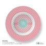 Pretty Pink Quatrefoil Custom Plate for Girls