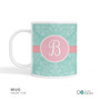 Pretty Blue Damask Custom Plate for Girls