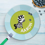 Cute Baby Zebra Kids Plate