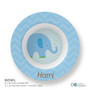 Blue Baby Elephant Kids Plate