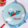 Fly Little Plane Kids Plate