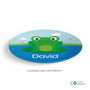 Cute Smiley Frog Kids Plate