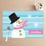 Pink Mr. Snowman Kids Plate