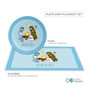 Nativity Set on Blue Kids Plate