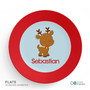 Sweet Baby Blue Deer Kids Plate