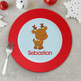 Sweet Baby Blue Deer Kids Plate