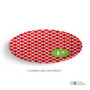Elegance in Red Quatrefoil Personalized Christmas plate