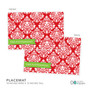 Red Damask Wonder Personalized Christmas plate