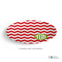 Chevron and Initials Personalized Christmas plate
