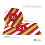Bold Xmas Stripes Personalized Christmas plate