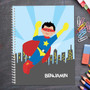 cool asian superhero personalized notebook for kids