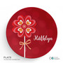 Lovely Heart Flower Kids Plates