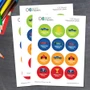 Race Cars Waterproof Labels for Kids (Set of 48)