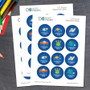 Outter Space Waterproof Labels for Kids (Set of 48)