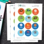 Sports Fan Waterproof Labels for Kids (Set of 48)