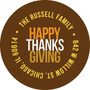 Thanksgiving Message Holiday Labels