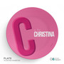 Double Initial Pink Kids Bowl
