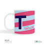 Double Initial Stripes Blue Kids Bowl